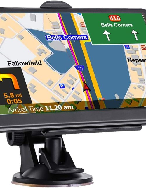 GPS Navigation for Car, Latest 2025 Map,7 inch Touch Screen Real Voice Spoken Turn-by-Turn Direction Reminding Navigation System for Cars, Vehicle GPS Satellite Navigator with(Free Lifetime Updates)